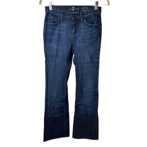 7 For All Mankind Mid Rise Bootcut Dark Blue Jeans Women's Size 25
